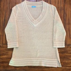 EUC J.McLaughlin khaki v-neck knit top